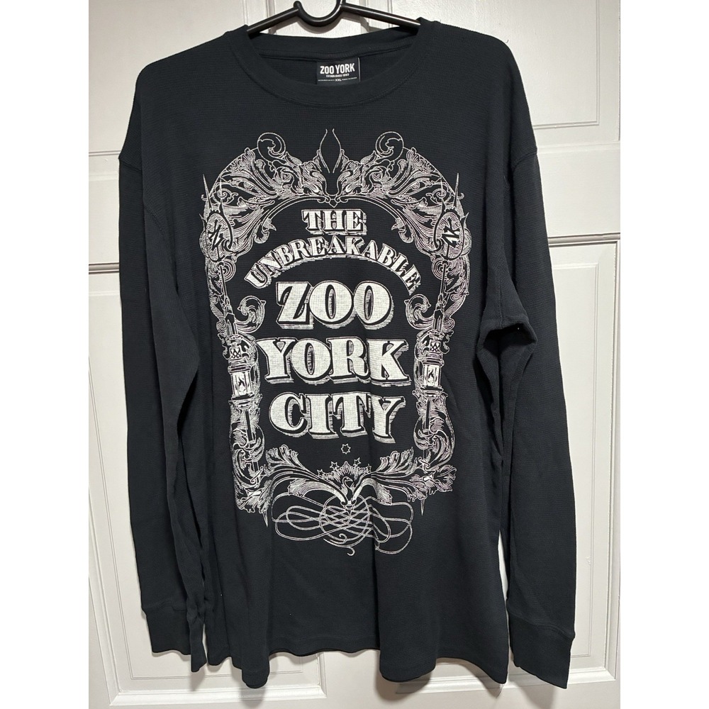 Zoo York City Men's Long Sleeve‎ Tee Size XXL Streetwear Black Cotton Streetwear